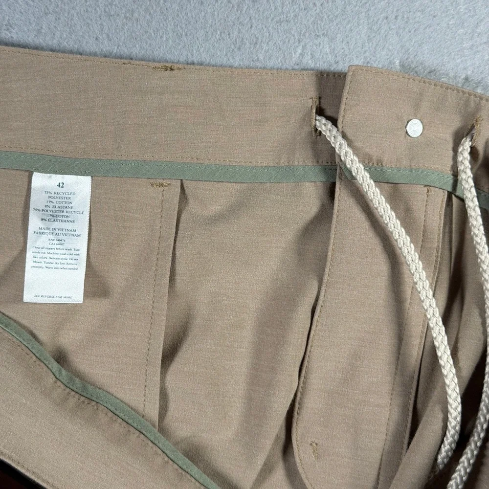 Faherty All Day Shorts Mens 42 Khaki Tan Hybrid Stretch Board Shorts 8.5 Inseam